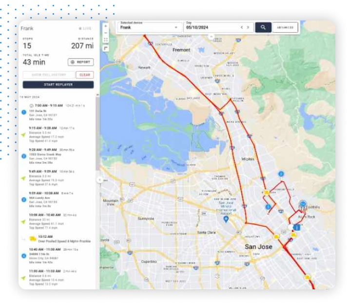 One Step GPS map UI