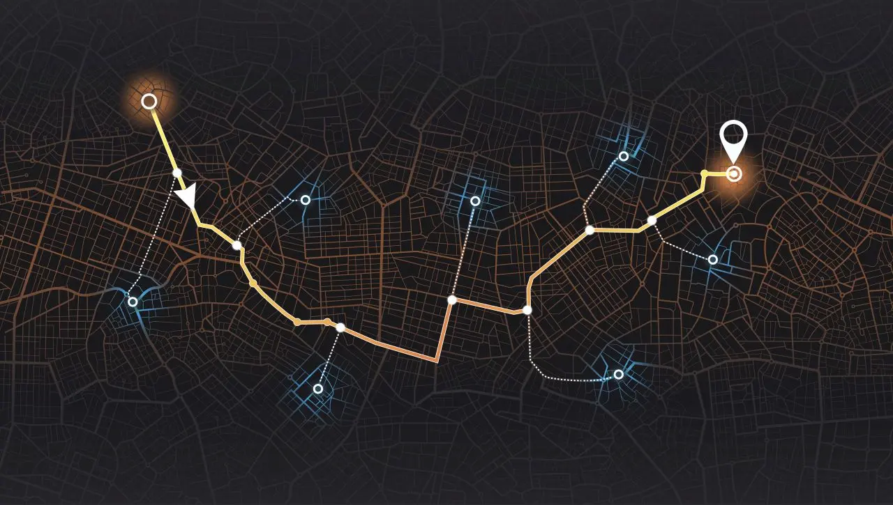 Route optimization illustration